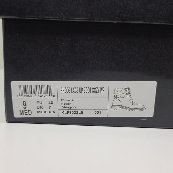Kenneth Cole Rhode Lace Up Boot Cozy Waterproof - NEW - Picture 9 of 9